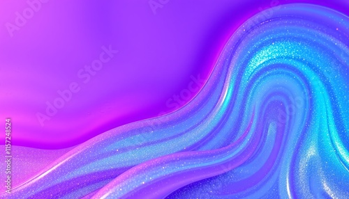 Abstract waves with flowing light and colorful design in purple, pink, and blue, creating a dynamic and artistic backdrop