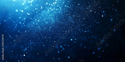 Tranquil Underwater Scene Showcasing Vibrant Blue Particles Scattering in the Light During Daylight Hours