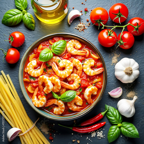 Top View of ready to eat delicious meal Vibrant Assortment of Healthy Food. AI-generated image.