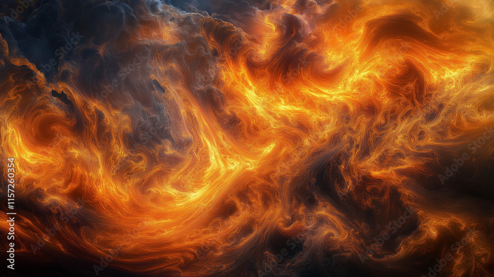 A surreal landscape of a firestorm A surreal landscape of a firestorm