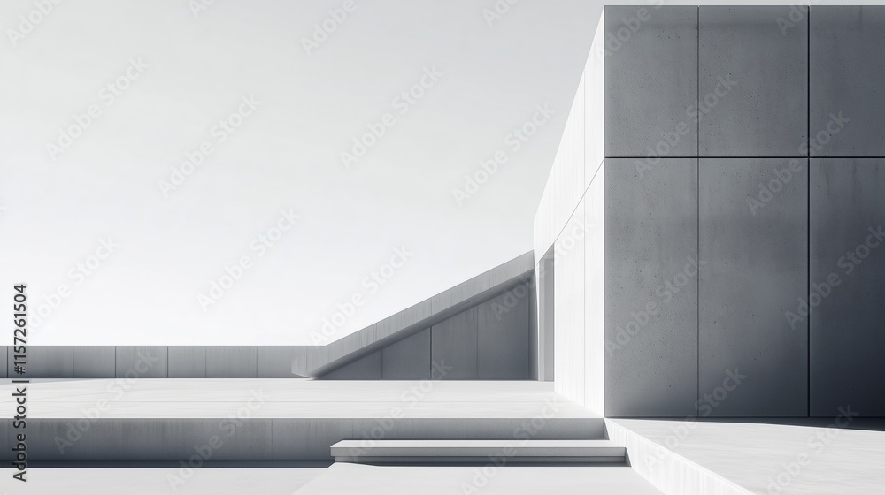 Fototapeta premium Minimalist wall mockup.