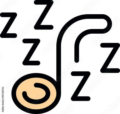 Gentle music lulls listener to sleep, creating a tranquil and restful atmosphere