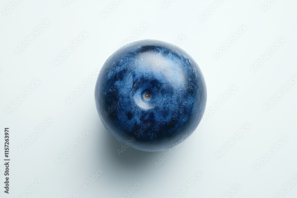 Blueberry, top view, isolated on white background, high contrast, product showcase Blueberry, top view, isolated on white background, high contrast, product showcase