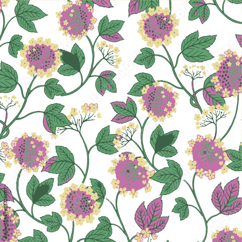 Seamless Patterrn Design Art Illustration Floral