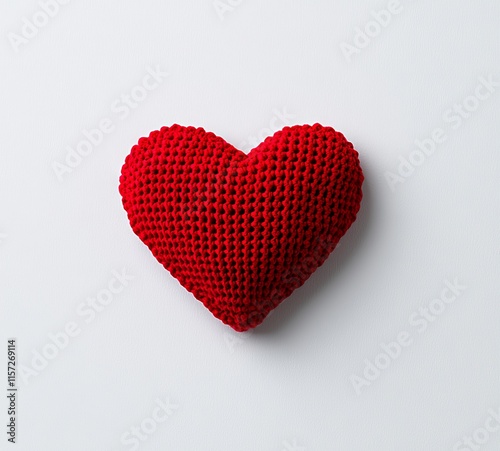 A heart-shaped doily set against a white background.