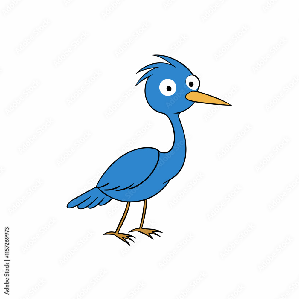 Obraz premium heron on a white background