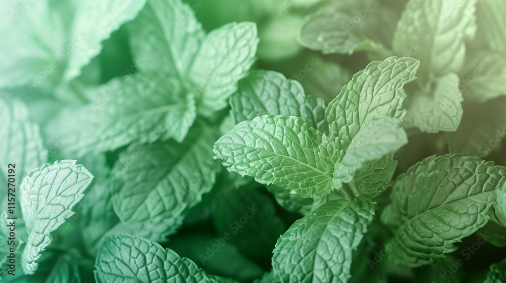 Close-Up of Fresh Green Mint Leaves Background
Close-Up of Fresh Green Mint Leaves Background