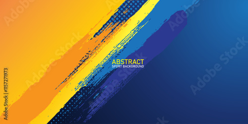 Abstract yellow blue sport background. Dynamic sport texture vector illustration
