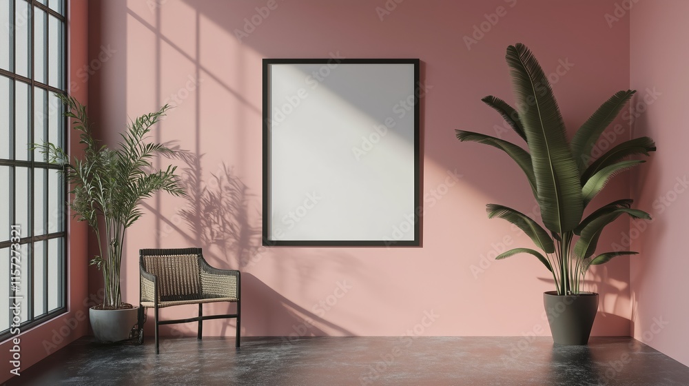 Picture frame large blank mockup Picture frame large blank mockup
