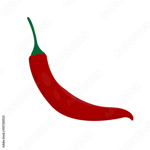 vector chili with flat cartoon design. Fruit that has a spicy taste