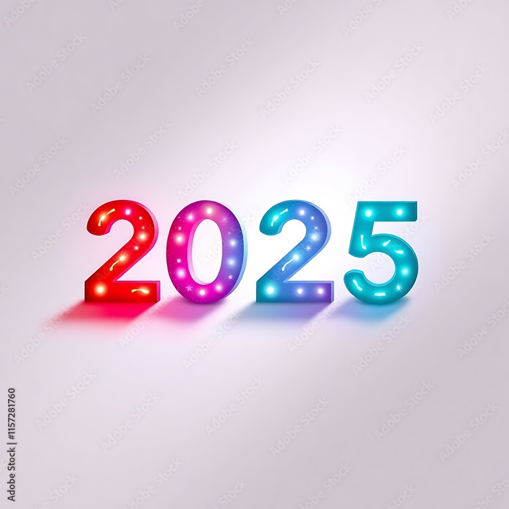 2025 happy new year typography logo design concept 2025 happy new year typography logo design concept