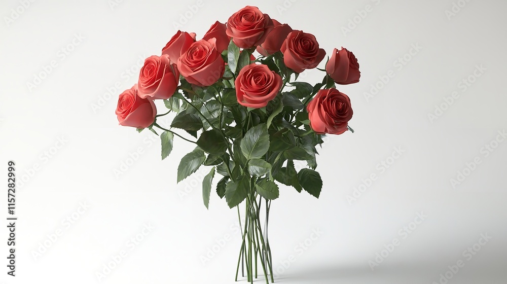 bouquet of red roses on a white background bouquet of red roses on a white background