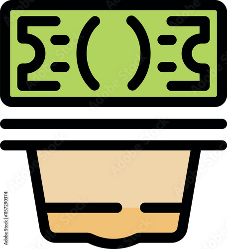 Cash hidden in offshore accounts representing money laundering and tax evasion