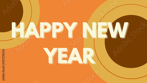 Happy new year letters banner, Happy new yeaR illustration. use forposter, banner, flyer, background photo