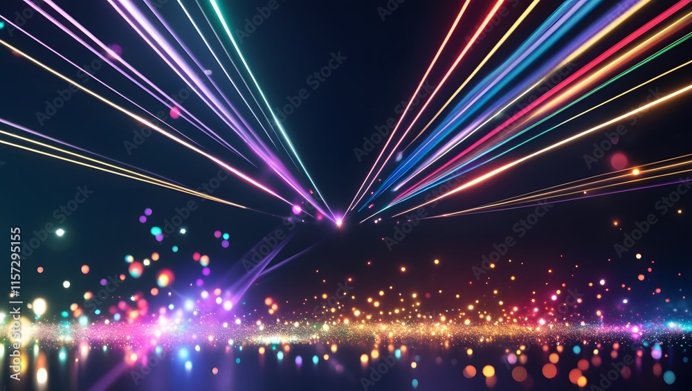 Vivid Light Trails on a Dynamic Black Canvas – Glitchcore Aesthetic with Cinematic Sparkle Vivid Light Trails on a Dynamic Black Canvas – Glitchcore Aesthetic with Cinematic Sparkle