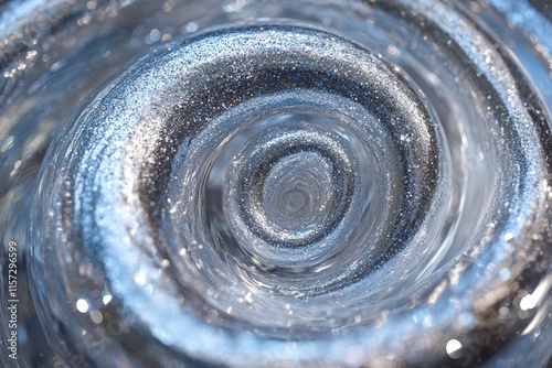 Silver Glitter shiny swirl: A swirling spiral of silver glitter, creating a festive and sparkling effect.