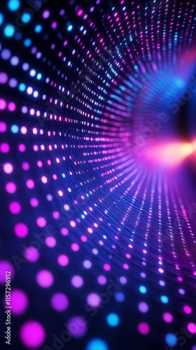 Wallpaper Mural Futuristic LED Display Wall with Neon Lights Torontodigital.ca