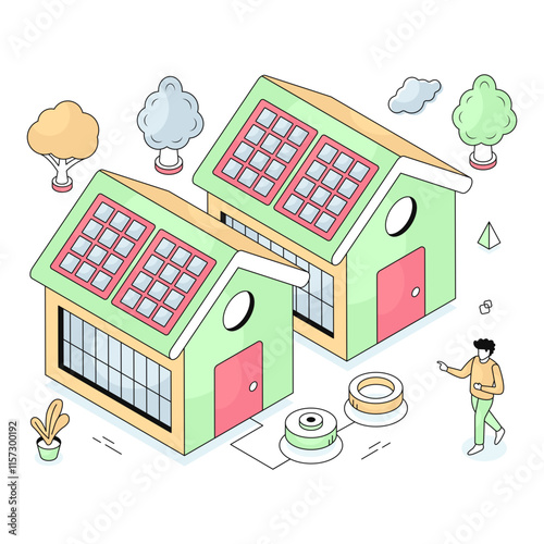 Vector design of solar home