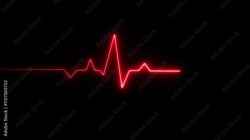 heartbeat monitor ECG gradient line neon background animation. heartbeat monitor ECG gradient line neon background animation.