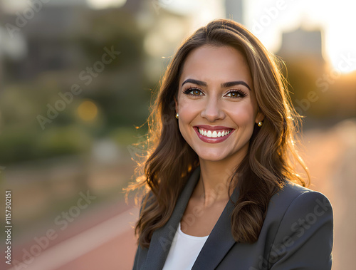 Headshot close up face portrait of young happy smiling Hispanic businesswoman,Head shot close up face view gorgeous 35s woman,Cheerful beautiful African woman photo