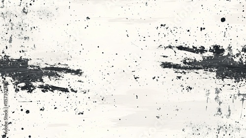 Abstract composition featuring dynamic brush strokes and contras