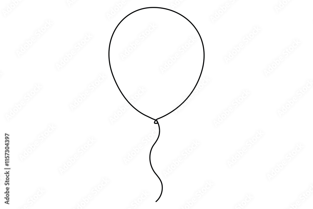 Minimalist art one line balloon outline vector illustration in a timeless and simple design
Minimalist art one line balloon outline vector illustration in a timeless and simple design