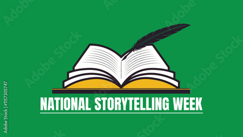National Storytelling week. Holiday concept. Template for background, banner, card, poster