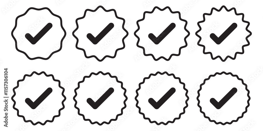 Green check mark icon set, hand-drawn checkmark illustration, approval check icon isolated on transparent green check mark symbols Green check mark icon set, hand-drawn checkmark illustration, approval check icon isolated on transparent green check mark symbols