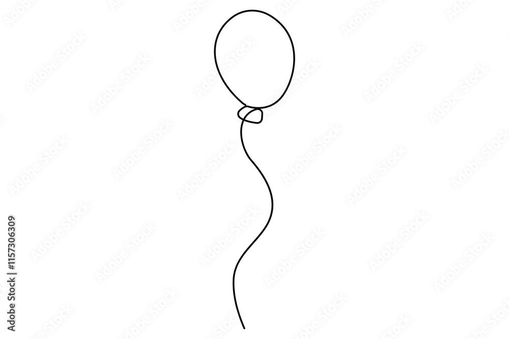 Minimalist art one line balloon outline vector illustration in a timeless and simple design
Minimalist art one line balloon outline vector illustration in a timeless and simple design