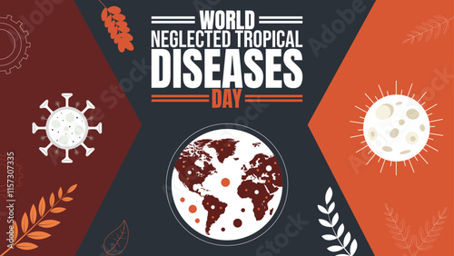 World Neglected Tropical Diseases Day background design template use to background, banner, placard, card, book cover, and poster design