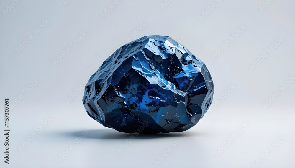 Striking Deep Blue Crystal Rock, Ideal for Modern Design Projects Striking Deep Blue Crystal Rock, Ideal for Modern Design Projects