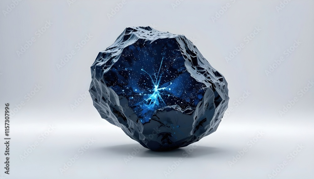 Striking Deep Blue Crystal Rock, Ideal for Modern Design Projects Striking Deep Blue Crystal Rock, Ideal for Modern Design Projects