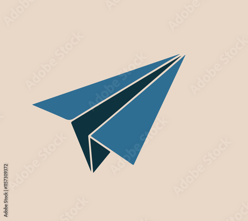 Wallpaper Mural Paper plane with folded paper plane flying in the sky with no clouds in blue sky, Folded paper plane flying in blue sky and no cloud in bg Torontodigital.ca