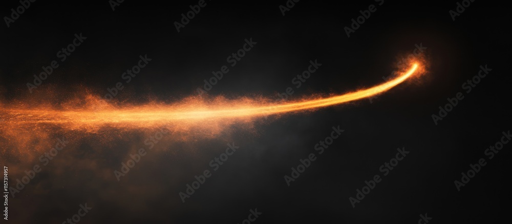 Fiery Comet Trail Glowing Dark Background Abstract Image Fiery Comet Trail Glowing Dark Background Abstract Image