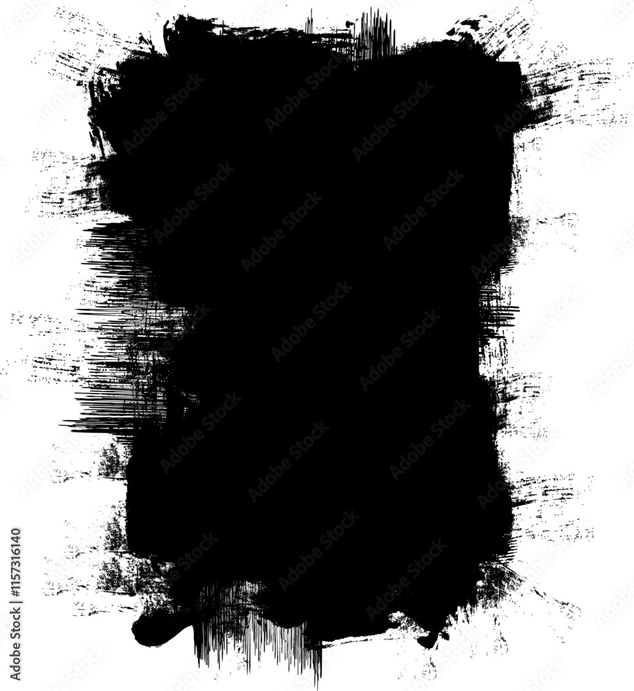 black ink brushed painting banner label artistic grunge graphic black ink brushed painting banner label artistic grunge graphic