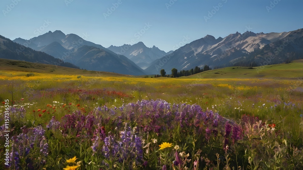 Fototapeta premium meadow with flowers