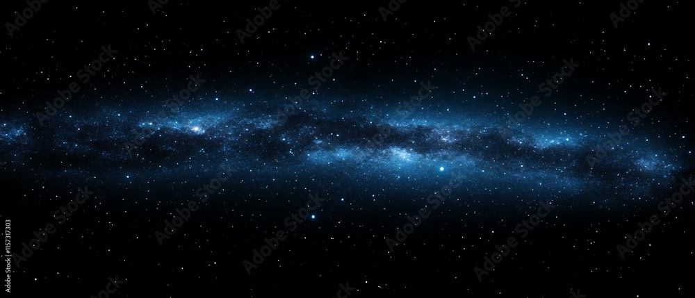 Fototapeta premium Celestial panorama of the Milky Way galaxy.