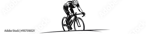 Cycling enthusiast icon. Road cyclist symbol. Bike race logo for competitive spirit. PNG transparent background.