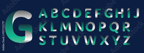 Creative Design vector Font of twisted Ribbon for Title, Header, Lettering, Logo. Funny Entertainment Active Sport Technology areas Typeface. Colorful rounded Letters and Numbers.
