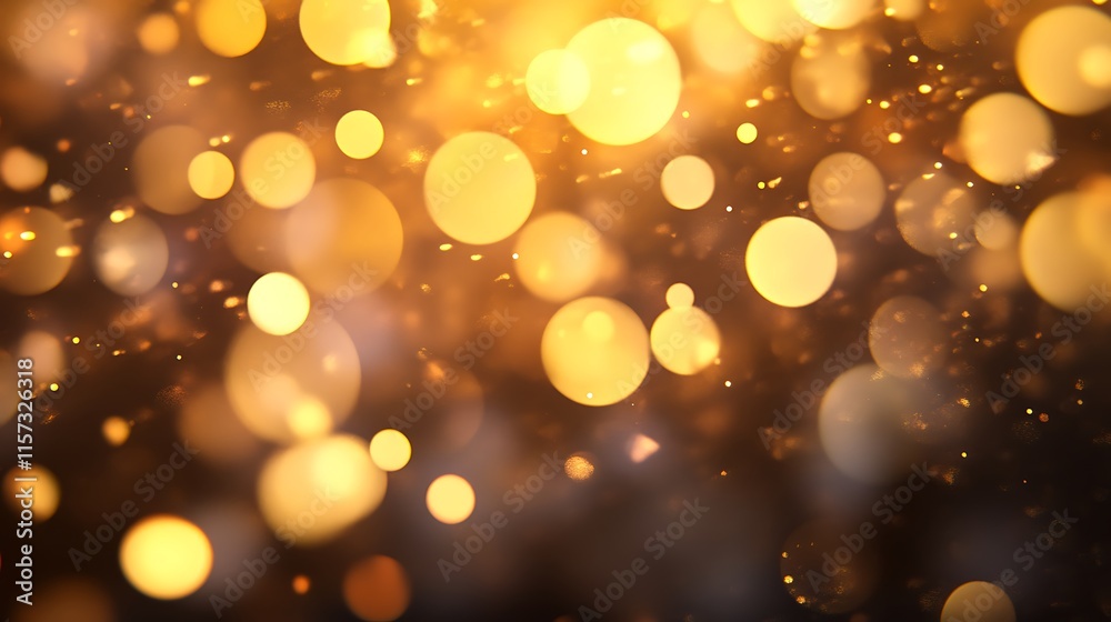Abstract golden bokeh background with blurred lights and sparkles. Abstract golden bokeh background with blurred lights and sparkles.