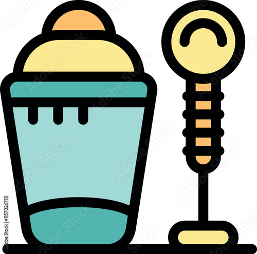 Cocktail shaker and jigger being used to prepare an alcoholic beverage