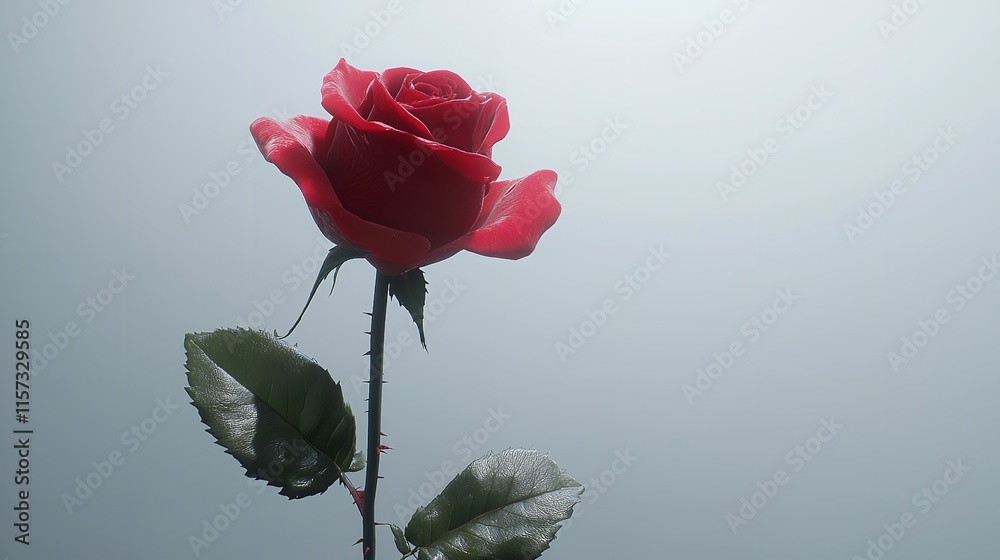 A red rose is the main focus of the image A red rose is the main focus of the image