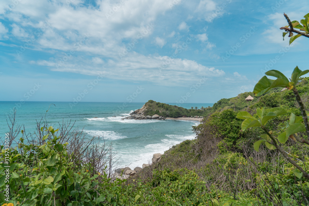 Sea, rocks, sandy beaches and the beautiful nature of Tayrona National Park in Colombia. Sea, rocks, sandy beaches and the beautiful nature of Tayrona National Park in Colombia.