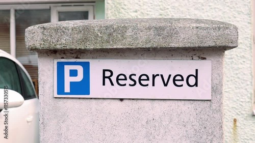 Parking Reserved Spot Place Location Reserved Car Automobile Transport Park Sign