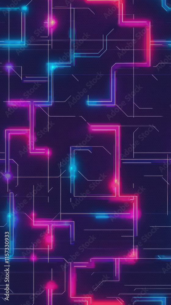 Vibrant glowing lines create dynamic digital pattern Vibrant glowing lines create dynamic digital pattern