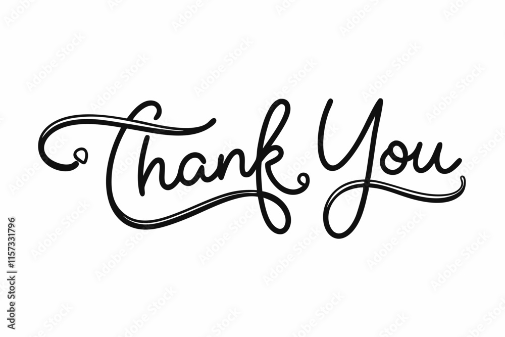 Thank you background with black lettering. Thank you background with black lettering.