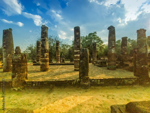 Ruins of Wat Phra Phai Luang temple in Sukhothai, Thailand