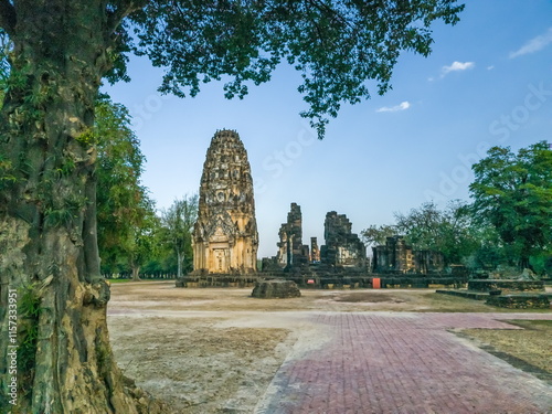 Ruins of Wat Phra Phai Luang temple in Sukhothai, Thailand