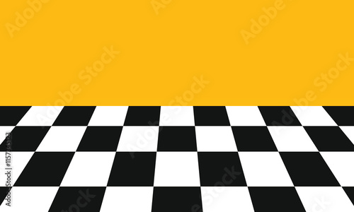 white and black empty space vector Chess pattern. Background finish flag.