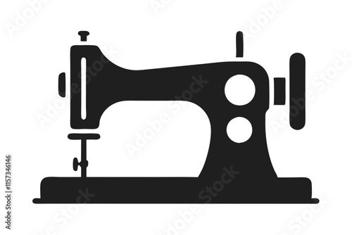 Sewing machine silhouette vector illustration 